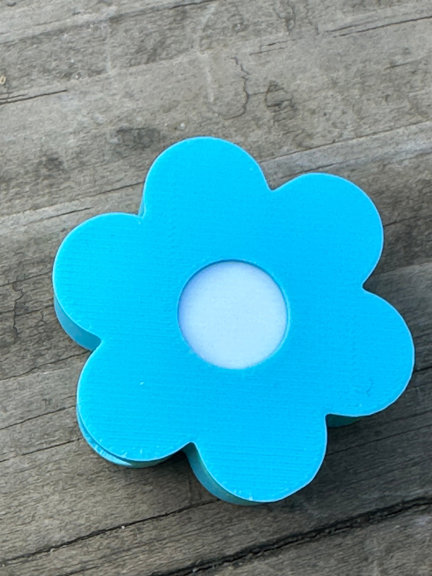 Blue Flower Straw Charm