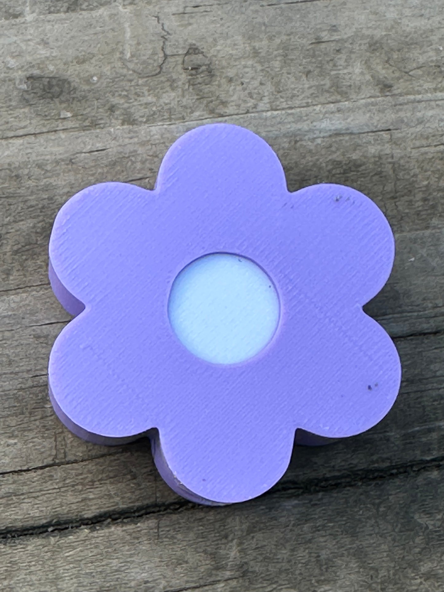 Purple Flower Straw Charm