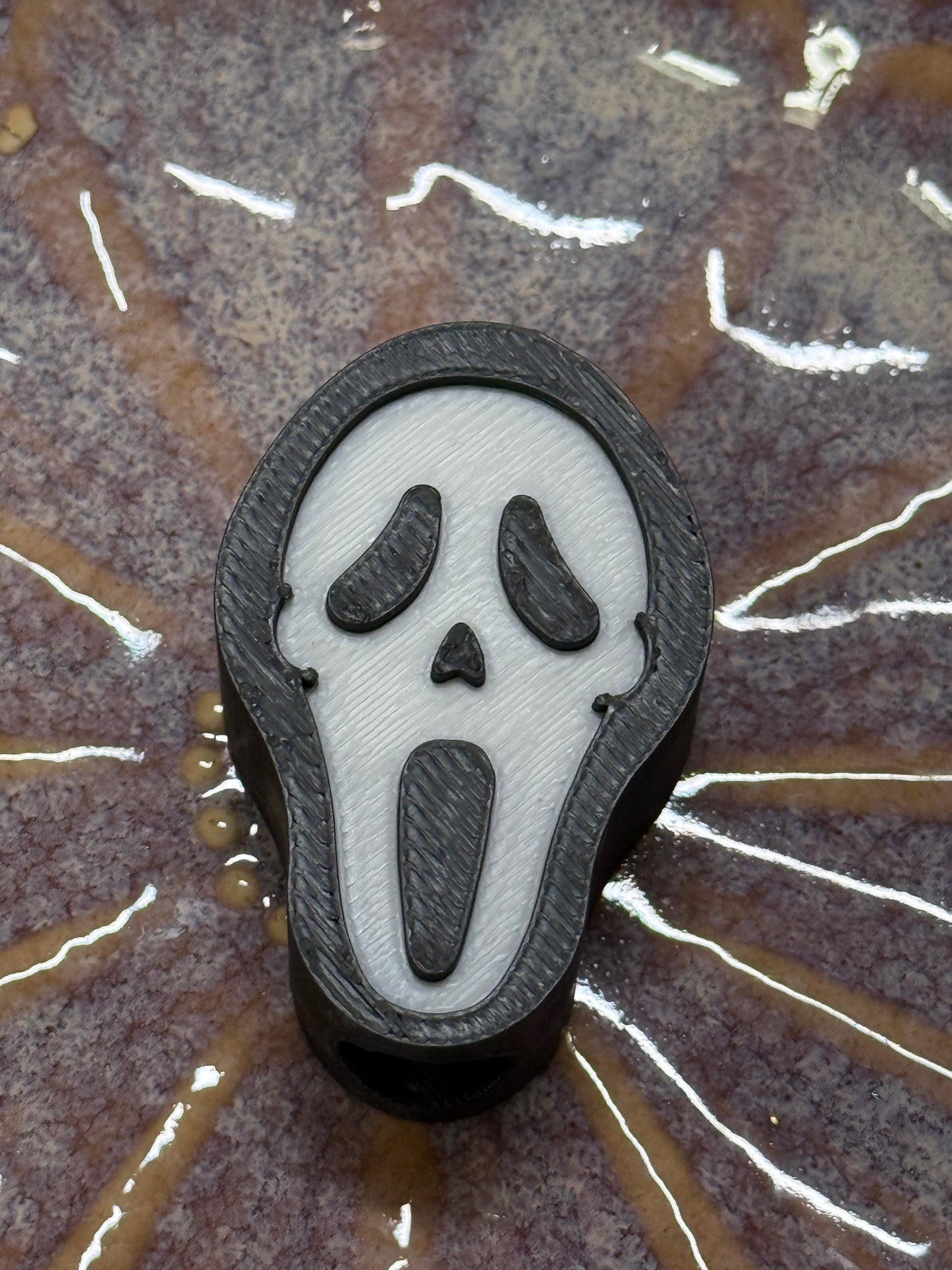 Ghost Face Straw Charm