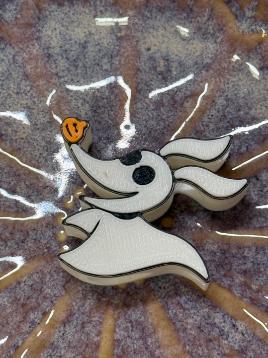 Ghost puppy Straw Charm