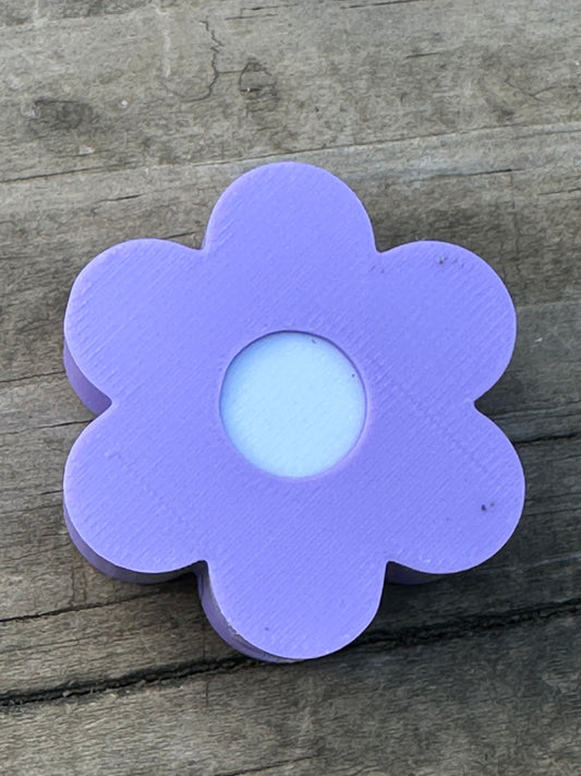 Purple Flower Straw Charm