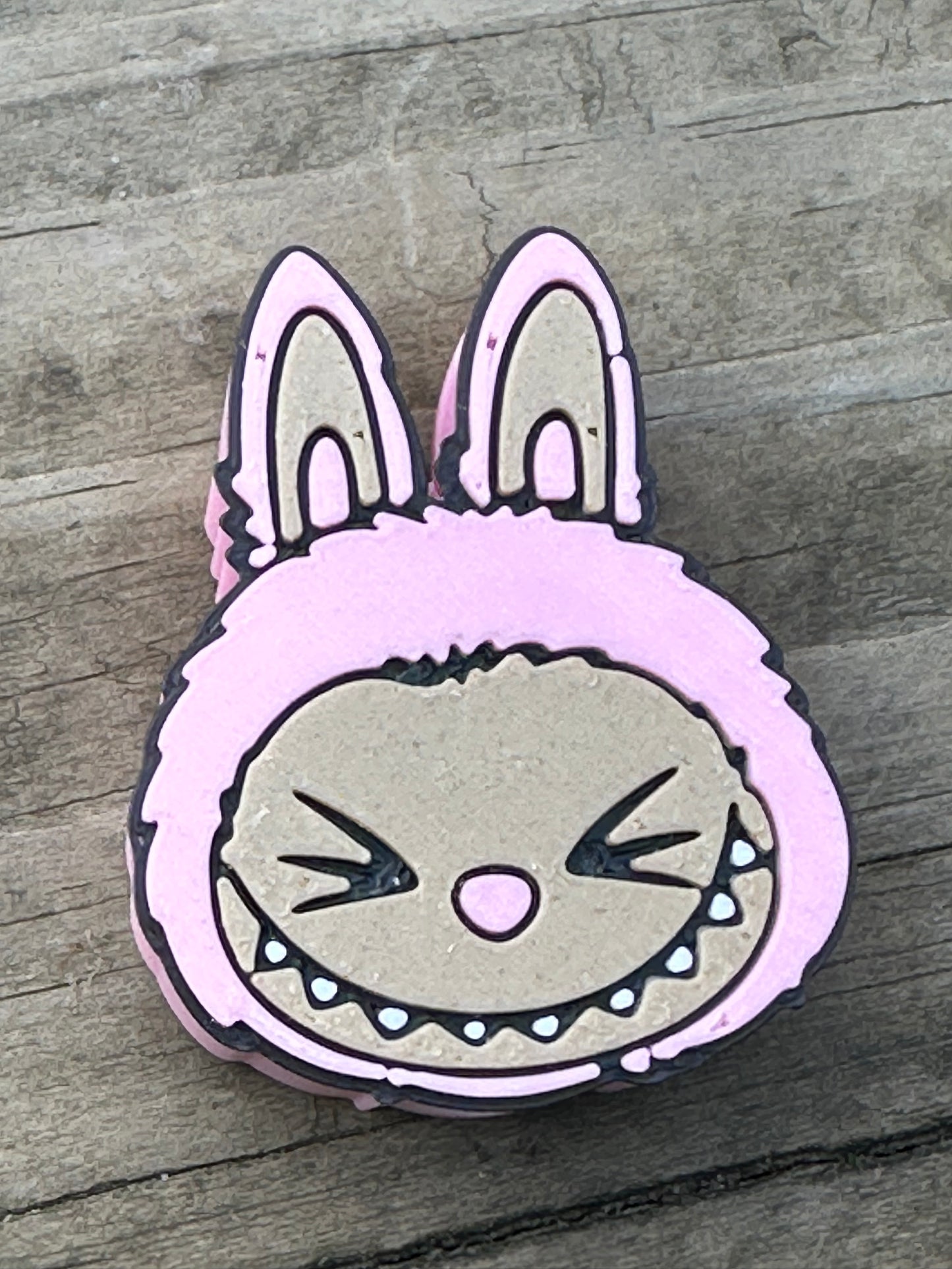 Pink Fuzzy Monster Straw Charm